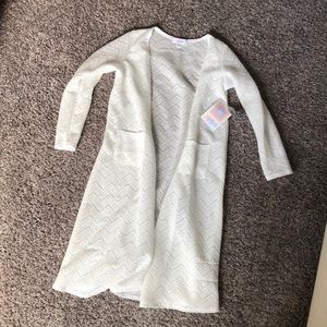 Lularoe white Sariah, light. Girls, size 12